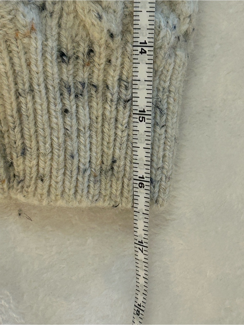 AranCrafts Ireland 100% Wool Fisherman Cable Knit Sweater Cream Size M - Picture 10 of 13